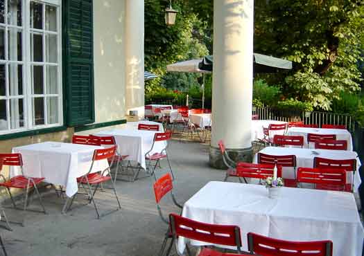 Restaurant Lusthaus Terrasse Gastgarten Schanigarten Wien Prater